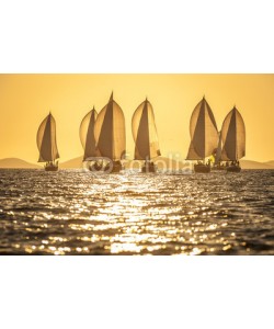 Pavel, Sailing boats with spinnaker during the race