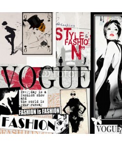 Yevhen, Fashion collage with freehand drawings