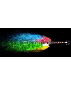 Dimitrius, Hard rock guitar disintegrating into colorful particles