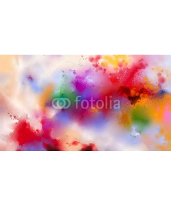 nongkran_ch, Abstract colorful oil painting on canvas texture. Hand drawn brush stroke, oil color paintings background. Modern art oil paintings with green, red and blue. Abstract contemporary art for background