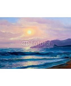 serge-b, Seascape  painting .Sea wave.