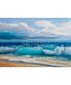 serge-b, Oil  painting of the sea on canvas.