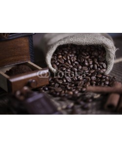 gpointstudio, Sack of coffee bean and coffee mill