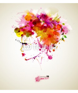 artant, Beautiful fashion women with abstract hair and design elements