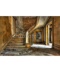 tobago77, Massive stone stairway in an abandoned factory