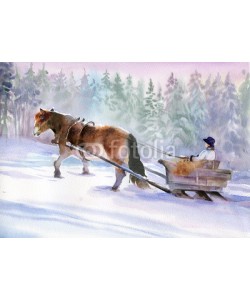 Nadiia Starovoitova, Horses running in winter