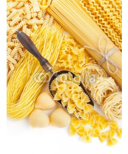andriigorulko, assortment of uncooked pasta on white
