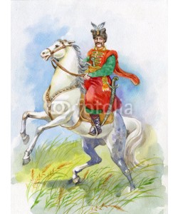 Nadiia Starovoitova, Ukrainian Cossack on a white horse