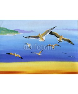 Nadiia Starovoitova, Watercolor seagulls