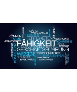 morganimation, Fähigkeit Geschäftsführung Wissen blau tag cloud Worte