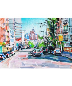 Kara-Kotsya, marker painting of cityscape