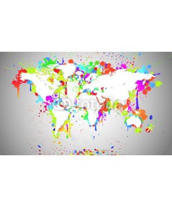 z0r0z, Worldmap White Splash - Weltkarte