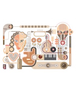 dan8, Music - vector illustration