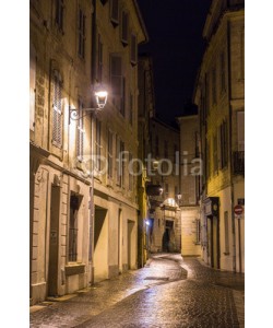 Leonid Andronov, A street in night Avignon - France