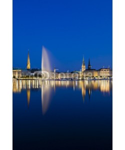 IndustryAndTravel, Hamburg Binnenalster At Night