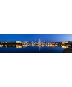 IndustryAndTravel, Hamburg Binnenalster At Night