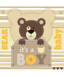 yoliana, teddy bear invitation card background vector illustration