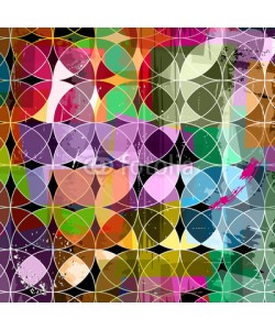 Kirsten Hinte, abstract geometric pattern background, retro/vintage style, with