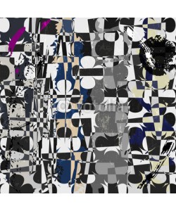 Kirsten Hinte, abstract geometric pattern background, with strokes, splashes, c