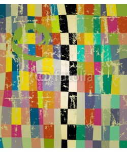 Kirsten Hinte, abstract geometric background, grungy style, vector illustration