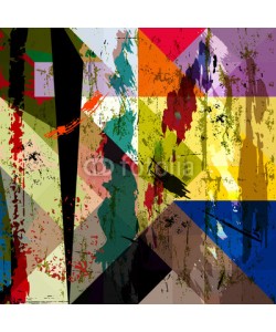 Kirsten Hinte, abstract background composition, with strokes, splashes and geom
