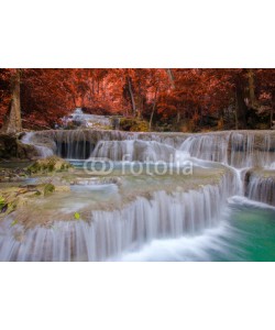 casanowe, Waterfall in Deep forest at Erawan waterfall National Park