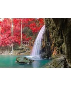 casanowe, Waterfall in Deep forest at Erawan waterfall National Park