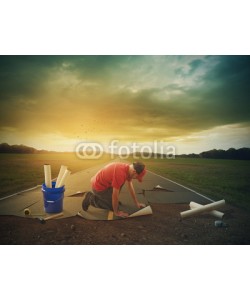 kevron2001, Man building a road