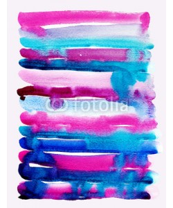 Kara-Kotsya, watercolor brush strokes background, stripe pattern, vector illu