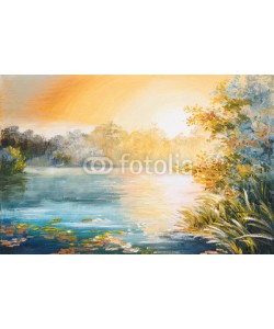 max5799, painting - sunset on the lake