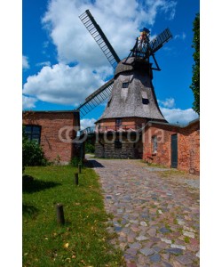 dina, historische Windmühle, Malchow, Mecklenburg Vorpommern, Germany