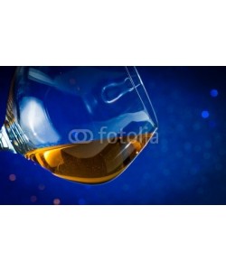 donfiore, snifter of brandy in elegant glass with space for text