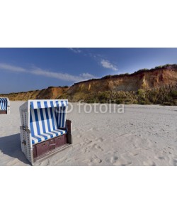 Blickfang, Strandkorb am  Strand von Sylt Kampen rotes Kliff