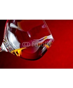 donfiore, snifter of brandy in elegant glass with space for text