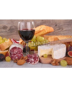 M.studio, wine,salami and cheese