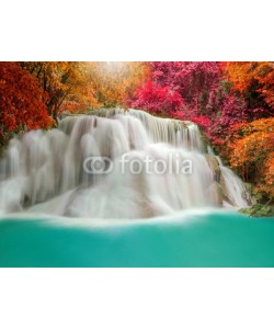 casanowe, Waterfall in Deep forest at Erawan waterfall National Park