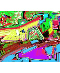Kara-Kotsya, original illustration of abstract art digital painting