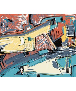 Kara-Kotsya, original illustration of abstract art digital painting