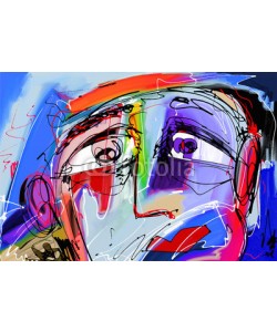 Kara-Kotsya, abstract digital painting of human face