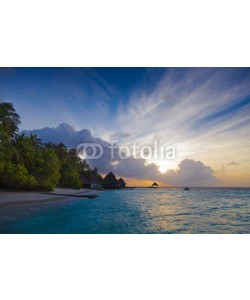 fazeful, Dawn in the Maldives with lagoon views, and bungalows