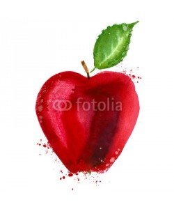 ~ Bitter ~, Red apple logo design template. food or fruit icon.