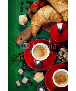 Natalia Klenova, Breakfast with coffee, croissants and berries