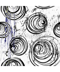 Kirsten Hinte, seamless pattern background, with circles, strokes and splashes,