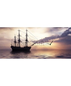 F@natka, Sailboat against beautiful sunset landscape