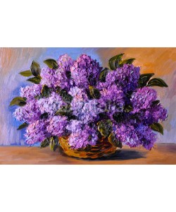 max5799, oil painting on canvas - a bouquet of lilacs , made in the style