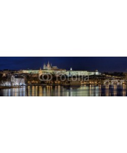 Blickfang, Karlsbrücke Prag beleuchtet Panorama