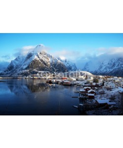 Iakov Kalinin, snow in Reine Village, Lofoten Islands, Norway