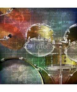 lembit, abstract grunge background with drum kit