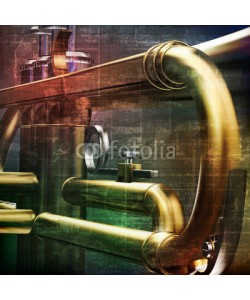 lembit, abstract grunge background with trumpet