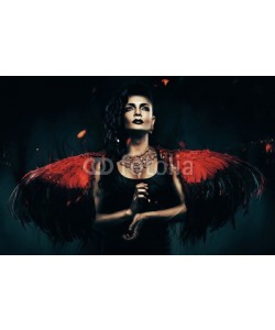 alexbutscom, dark angel transvestite with red wings